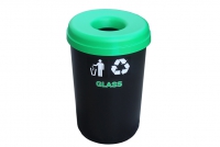 Κάδος Ανακύκλωσης Πλαστικός με Πράσινο Καπάκι 60 λίτρων Απεικόνιση Δωδέκατη