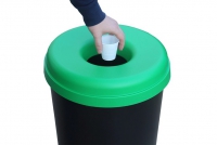 Κάδος Ανακύκλωσης Πλαστικός με Πράσινο Καπάκι 60 λίτρων Απεικόνιση Δέκατη Έκτη