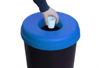 Κάδος Ανακύκλωσης Πλαστικός με Μπλε Καπάκι 60 λίτρων Απεικόνιση Δέκατη Έκτη