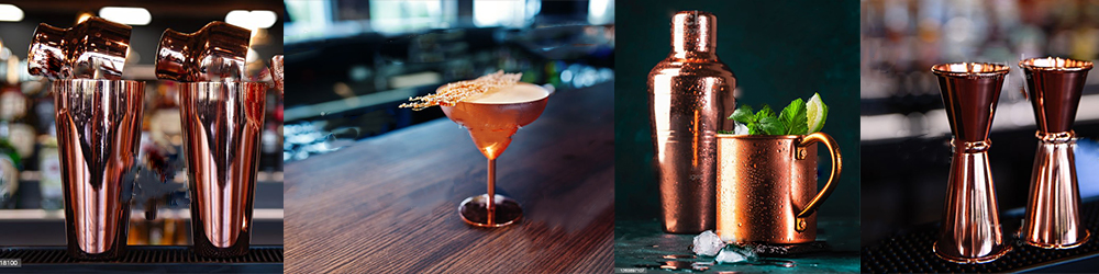Copper Glass for Martini Cocktail