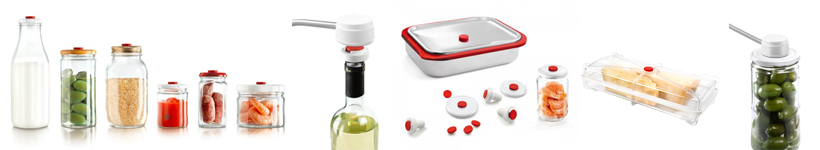 Use of the Suction Extension of the Vacuum Sealer Machine Takaje Red for Jars with Metal Lids, Bottles or Food Vacuum Containers